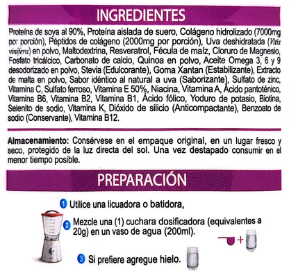 Frasco de COLÁGENO hidrolizado + Biotina + Niacina + Cloruro de Magnesio