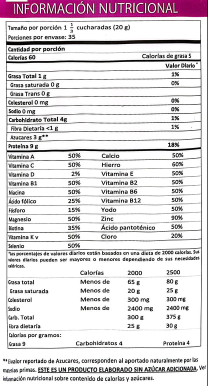 Frasco de COLÁGENO hidrolizado + Biotina + Niacina + Magnesio + Quinua + Vitamina C