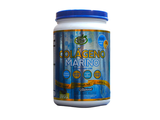 Frasco de COLÁGENO MARINO + Vitaminas + Cloruro de Magnesio, Cúrcuma y Resveratrol