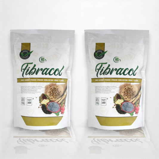 ¡Gran promoción, 2 bolsas de FIBRACOL + linaza, alcachofa, pitahaya, semilla de chía y té verde