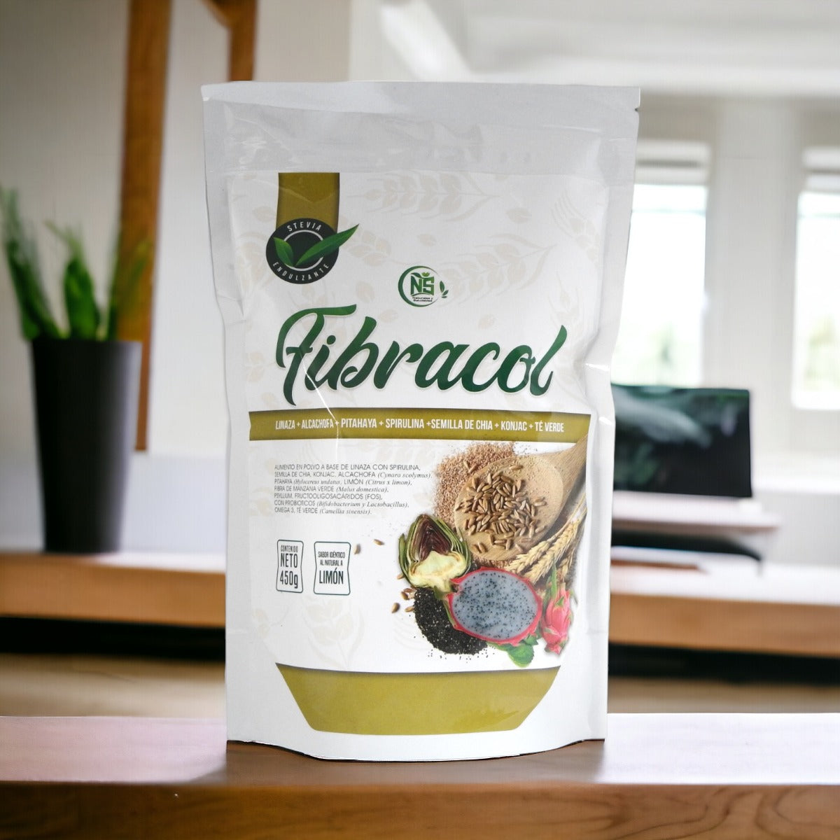 Bolsa de FIBRACOL con linaza, alcachofa, pitahaya, semilla de chía y té verde