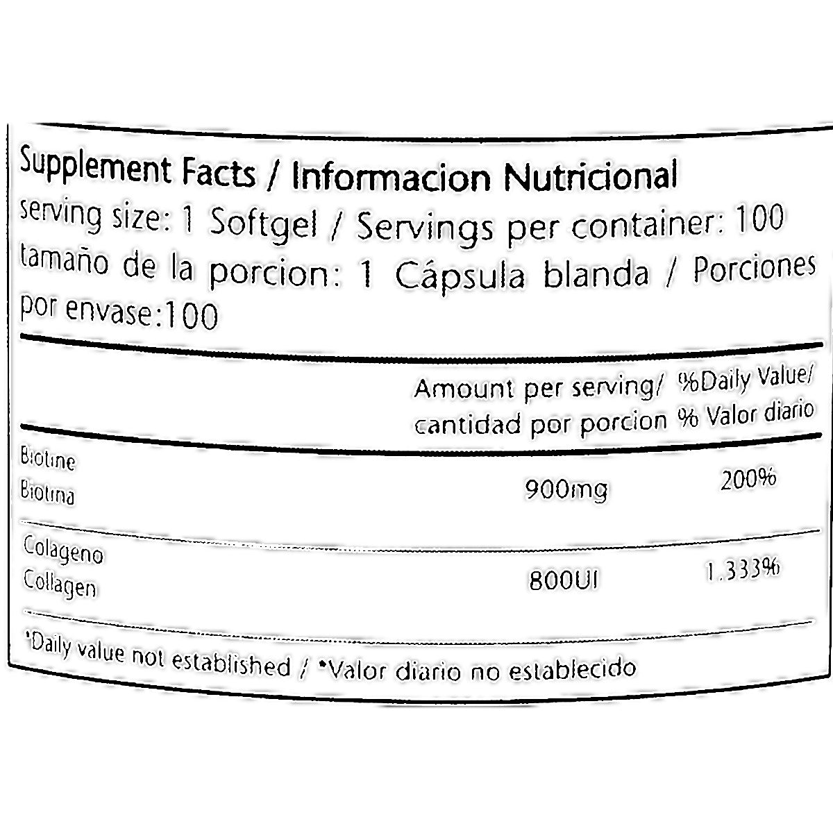 ¡Promoción! 2 frascos cápsulas de BIOTINA + Colágeno