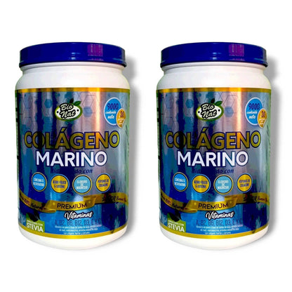 Combo 2 Tarros de COLÁGENO MARINO + Vitaminas + Magnesio, Cúrcuma + Resveratrol